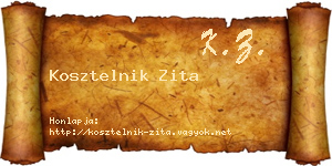Kosztelnik Zita névjegykártya